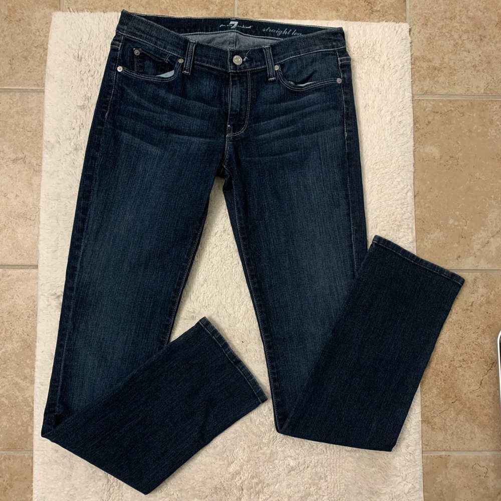 7 for all mankind straight leg jeans 29